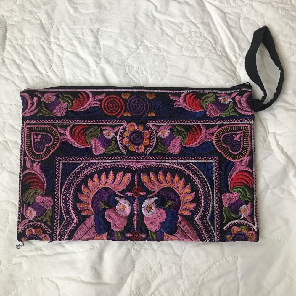 Thai Embroidered Clutch Bag